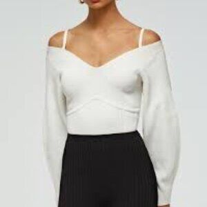Self-Portrait Knit Off Shoulder Top